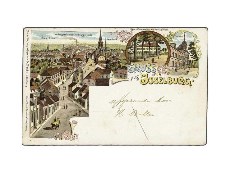  400 ex. oude en zeer oude met litho kaarten in doosje