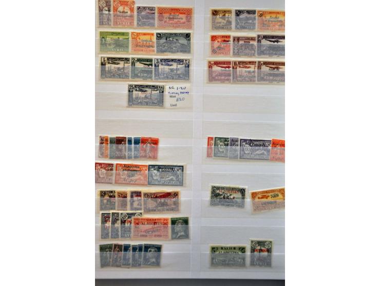 collection including mostly older material, imperf, sheet parts etc. */** in stockbook and folder
