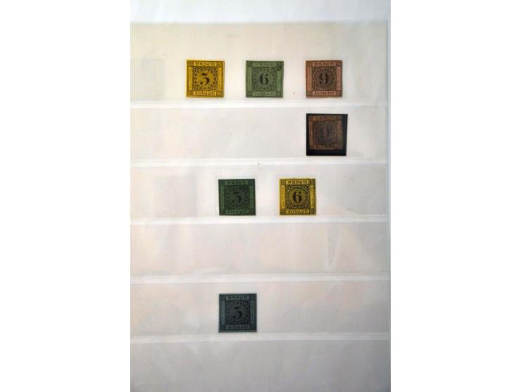 collection 1851-1868 collected both used and (*)/* with many better stamps in mixed quality on album leaves