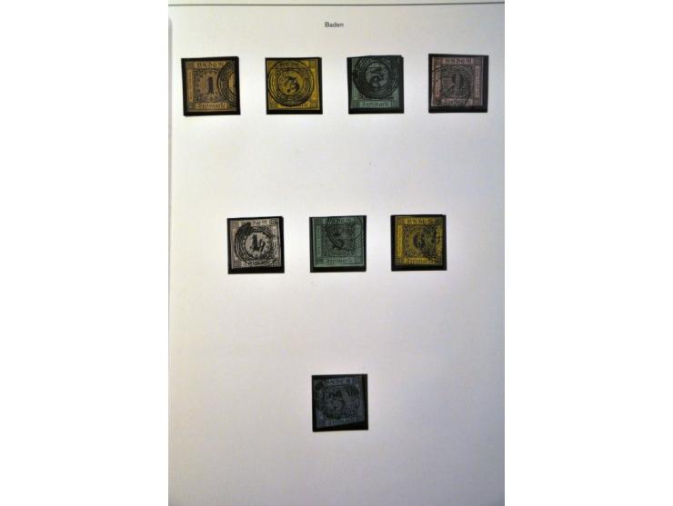 collection 1851-1868 collected both used and (*)/* with many better stamps in mixed quality on album leaves