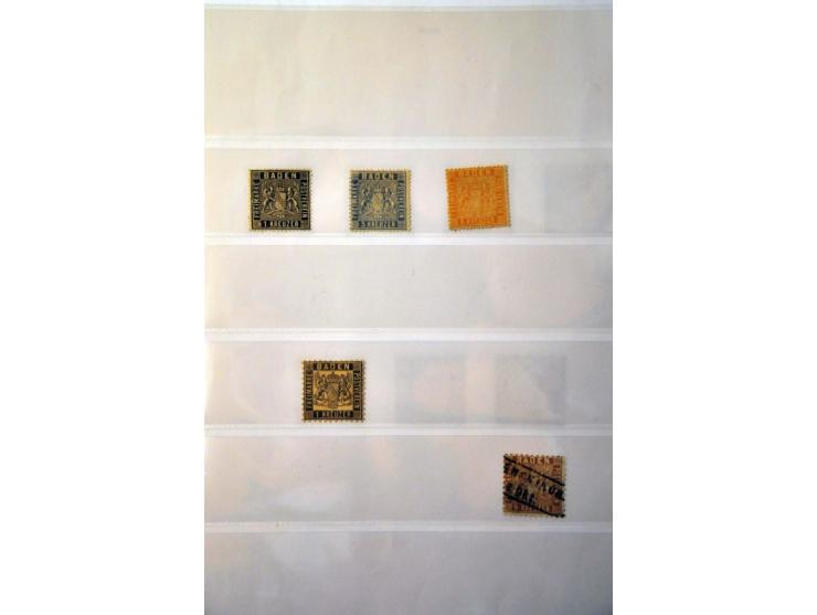 collection 1851-1868 collected both used and (*)/* with many better stamps in mixed quality on album leaves