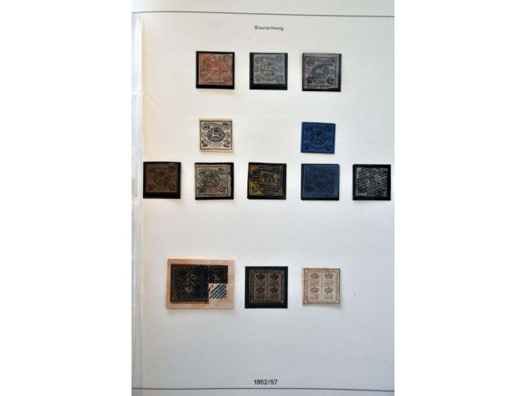 collection 1852-1865 collected both used and (*)/* with better stamps in mixed quality on album leaves