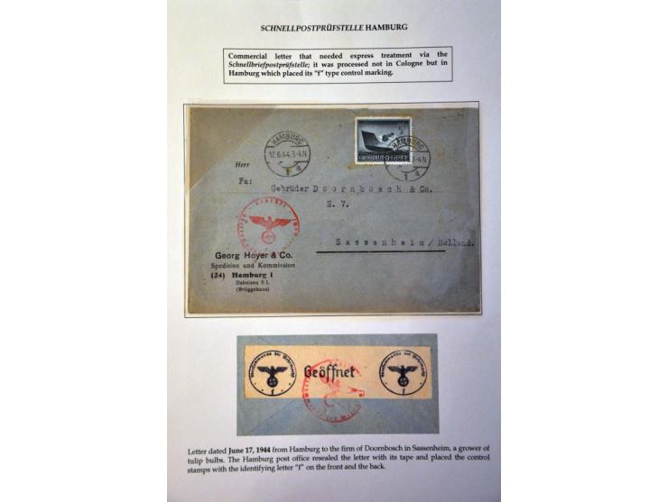 Germany 6 letters and cards to the Netherlands, with cancels or labels as, Am Postschalter eingeliefert (reply postcard from 
