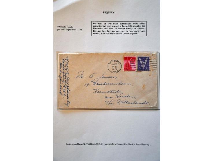 Germany and US and some other countries, 50 letters, cards, pictures etc. most concerning WWII