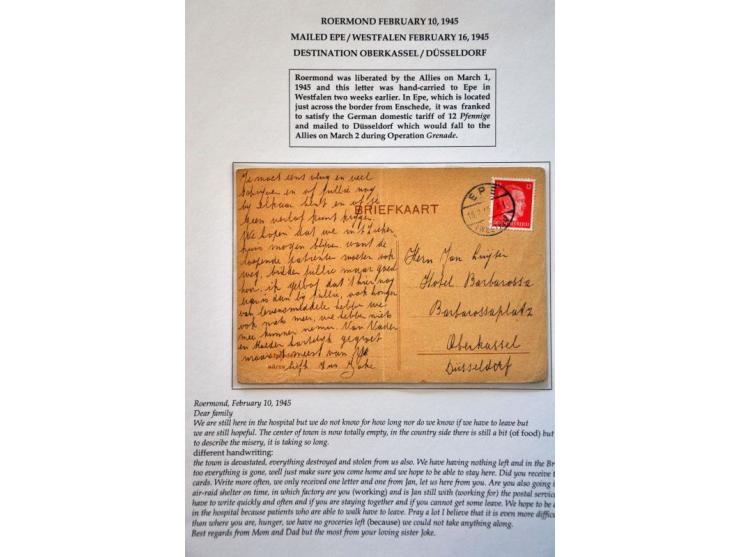 Germany and US and some other countries, 50 letters, cards, pictures etc. most concerning WWII