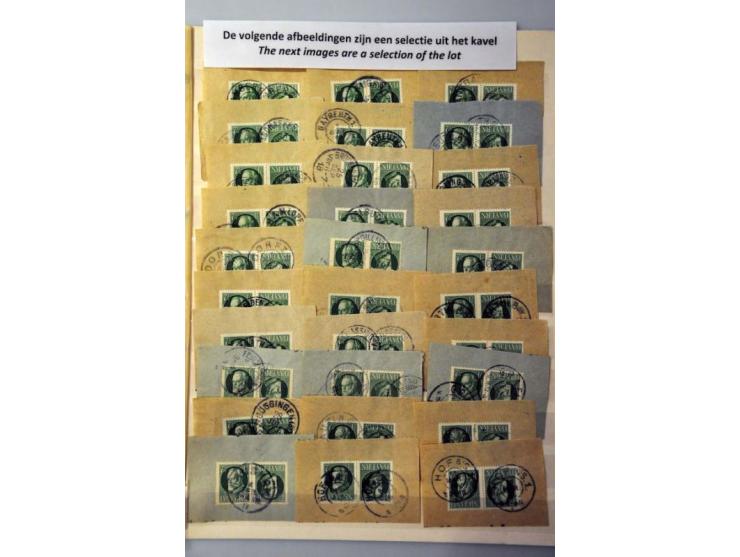 17 different strips of 11, Bavaria 60 tête-bêche pairs Michel no. K5A with different cancellations and some miscellaneous ite