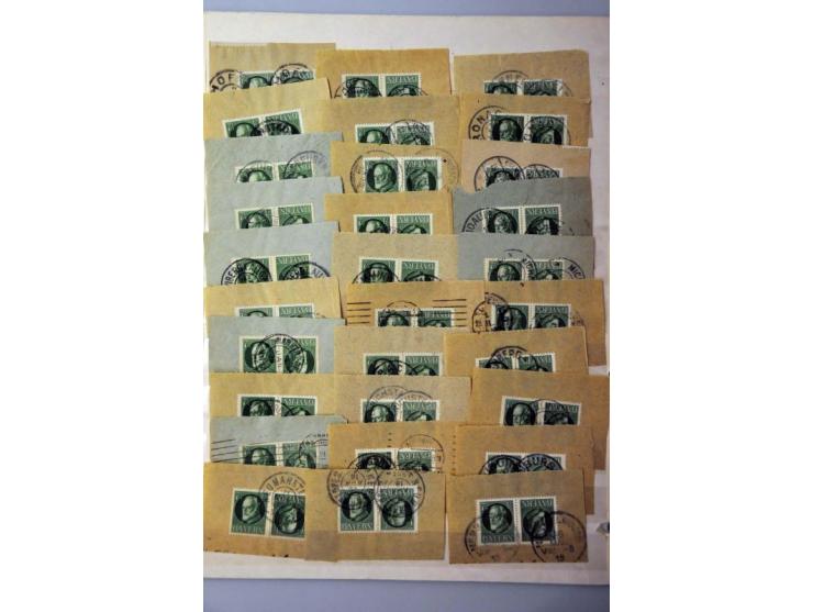 17 different strips of 11, Bavaria 60 tête-bêche pairs Michel no. K5A with different cancellations and some miscellaneous ite