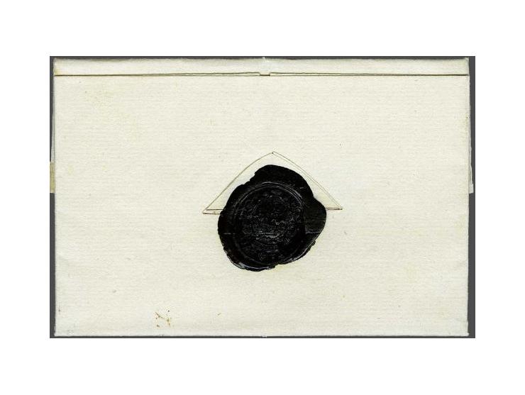 BREDA rood naamstempel, 21x4 mm (afwijkend van in PEP vermelde 6050-03) als vertrekstempel op frisse brief 20 jan 1789 naar M