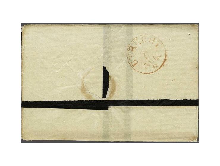 VELDPOST 3 5 AUG pracht afdruk in rood op omslag met complete inhoud, geschreven Kamp bij Oirschot 4 Julij 1834, naar Utrecht