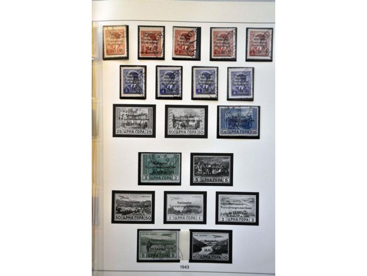 collection 1943-1944 collected both ** (including Red Cross Mi. nos. 29-35 signed Krischke) and used on album leaves