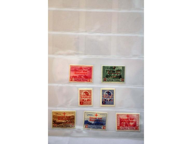 collection 1943-1944 collected both ** (including Red Cross Mi. nos. 29-35 signed Krischke) and used on album leaves