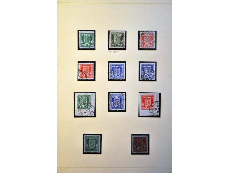 German Occupation, specialized collection with used, */**, paper varieties, covers etc. on album leaves