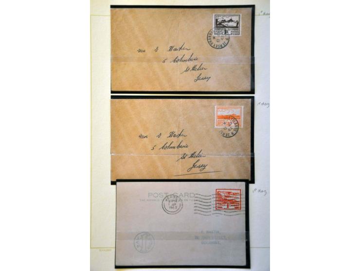 German Occupation, specialized collection with used, */**, paper varieties, covers etc. on album leaves