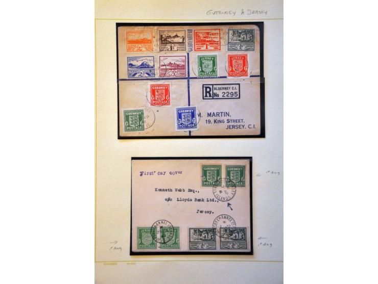 German Occupation, specialized collection with used, */**, paper varieties, covers etc. on album leaves