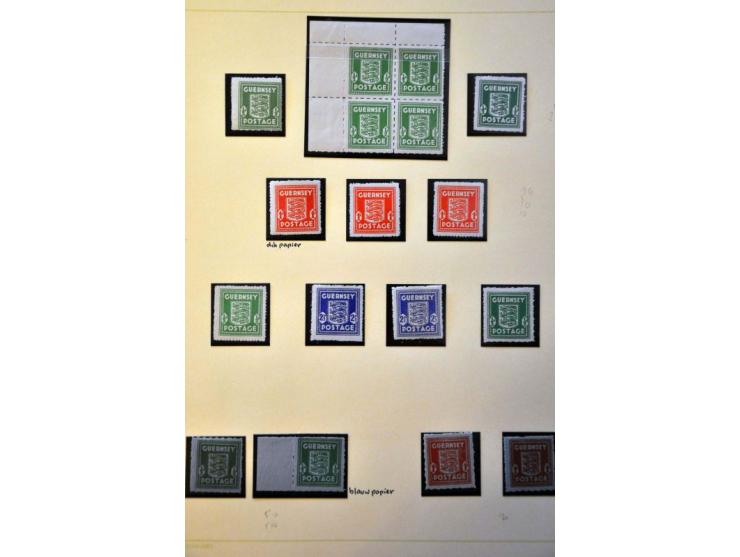 German Occupation, specialized collection with used, */**, paper varieties, covers etc. on album leaves