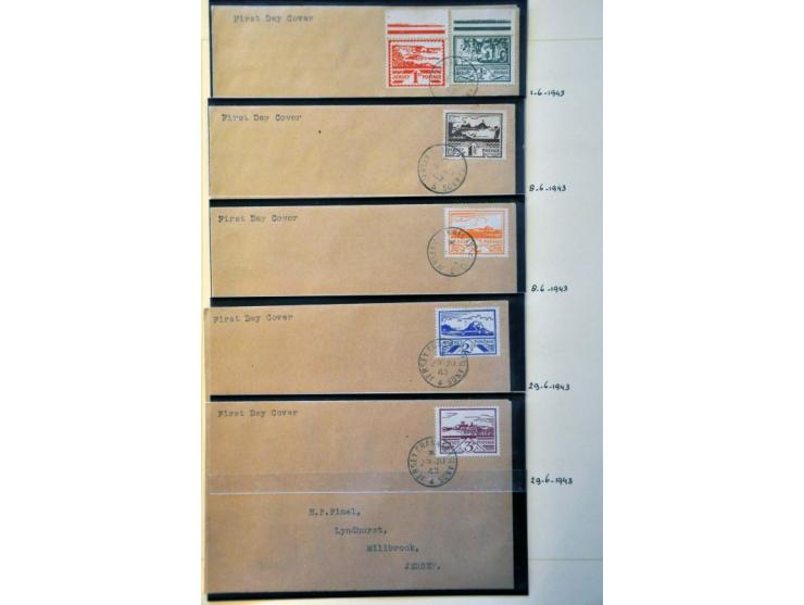 German Occupation, specialized collection with used, */**, paper varieties, covers etc. on album leaves
