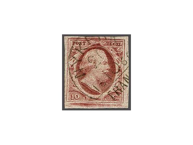 Nykerk C (Ey 700) op 10 cent dofrood plaat V, pracht ex. 