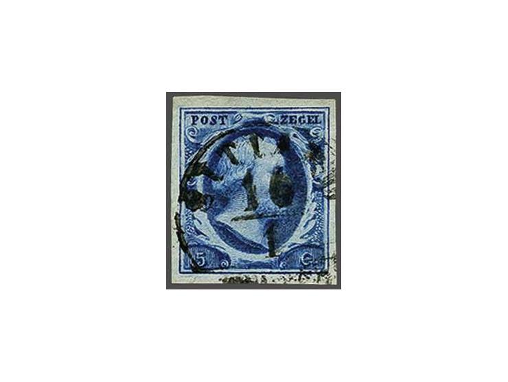 Sittard A (Ey 250) goed op 5 cent diepdonkerblauw plaat I, pracht ex. 
