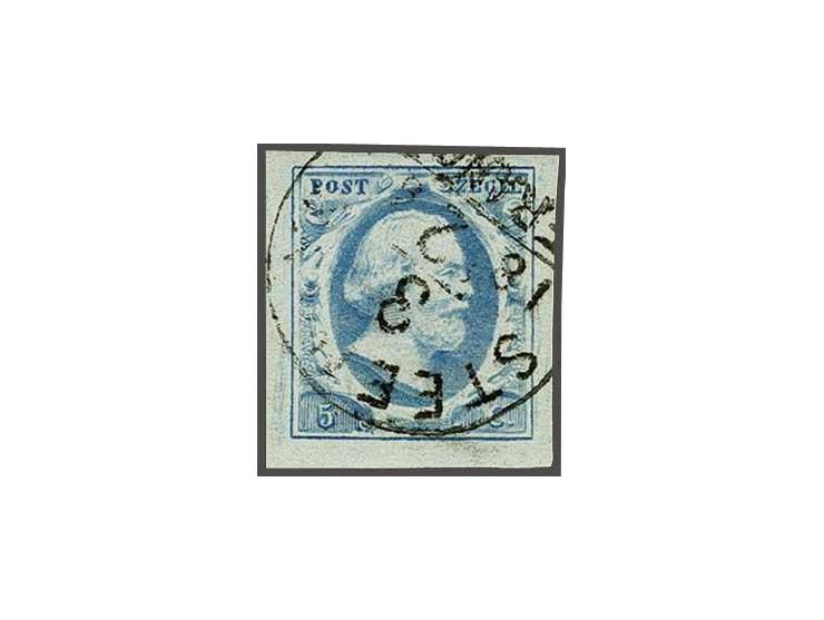 Steenwyk C (Ey 800) op 5 cent lichtblauw plaat IV, pracht ex.