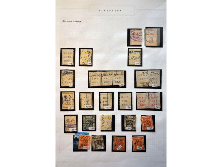 including Egypt occupation, British mandate some covers, revenues, court fees, etc. on album pages