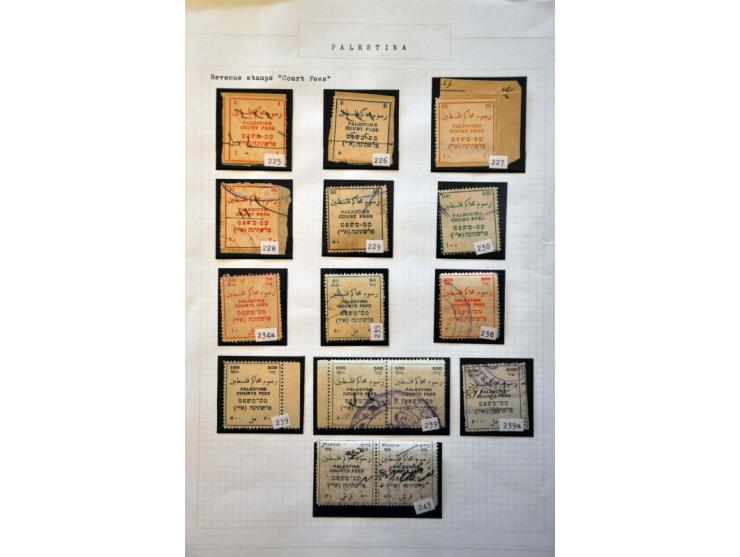 including Egypt occupation, British mandate some covers, revenues, court fees, etc. on album pages