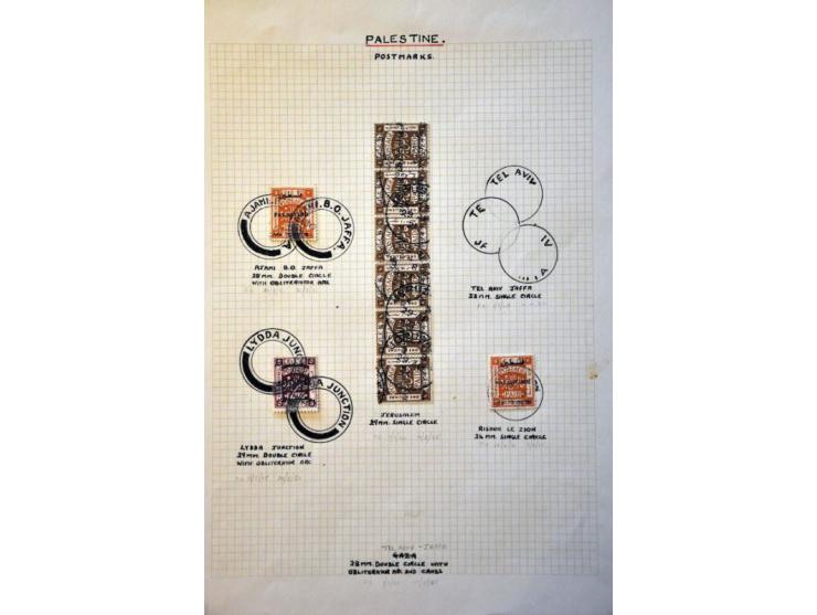 British Mandate specialised collection including varieties, errors and counterfoils on stockpages