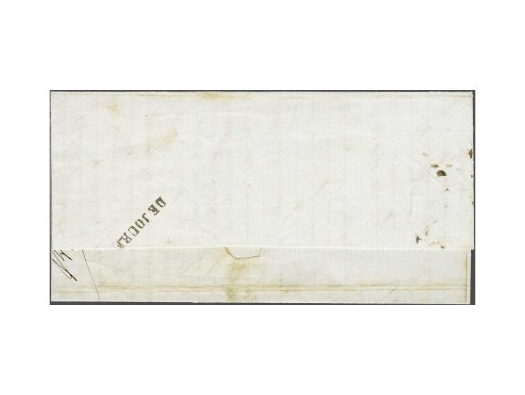 Wolvega (Ey 125) op 5 cent blauw plaat V op vouwbrief 8-10-1862 via Heerenveen naar Joure, vrijwel pracht ex. (brief iets onf