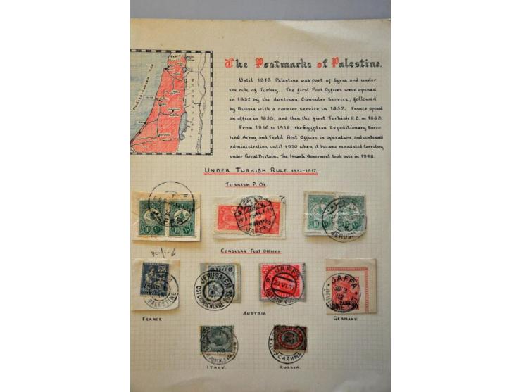 forerunner collection with cancellations on Austrian, Russian, Italian and German stamps 