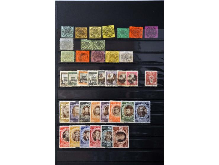 , Italian states, Vatican and Colonies used and */** including better items some other countries added a.o. Monaco 1933 20 Fr