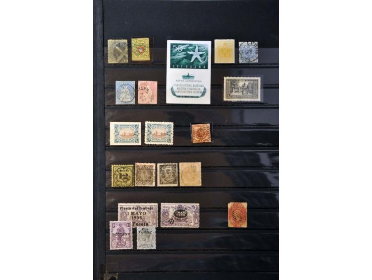 , Italian states, Vatican and Colonies used and */** including better items some other countries added a.o. Monaco 1933 20 Fr