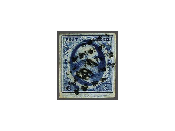91 - Rotterdam - op 1e emissie 5 cent donkerblauw plaat III pos. 89, pracht ex. met certificaat Vleeming 2019. Puntstempels o