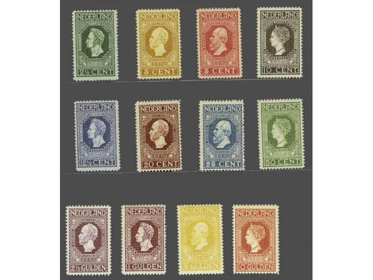 2½ cent t/m 10 gulden ongebruikt pracht ex. w.b. veel postfris met 2 certificaten, cat.w. 1560++ 