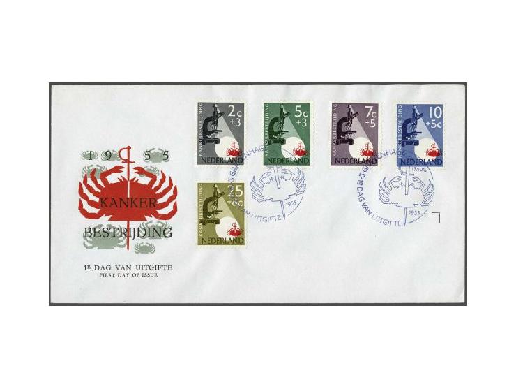 fdc E23 Kankerbestrijding, onbeschreven pracht ex. met open klep en attest Vleeming 2014, cat.w. 300