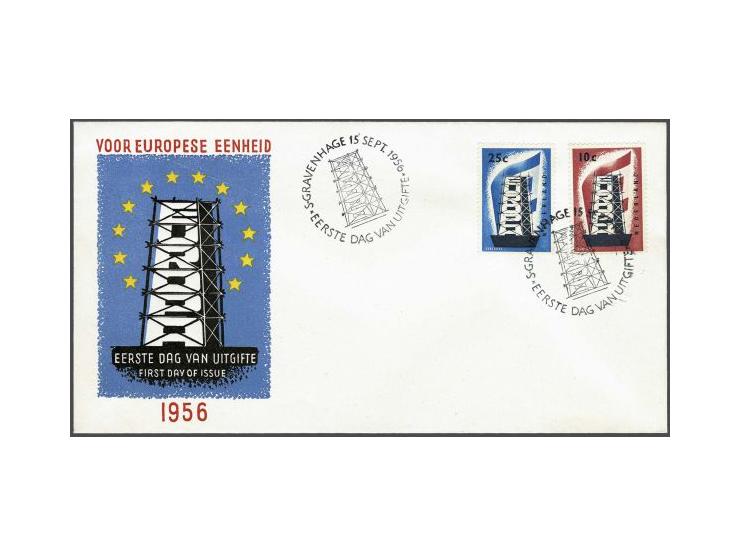 fdc E27 Europazegels, onbeschreven pracht ex. met open klep en attest Vleeming 2015, cat.w. 225