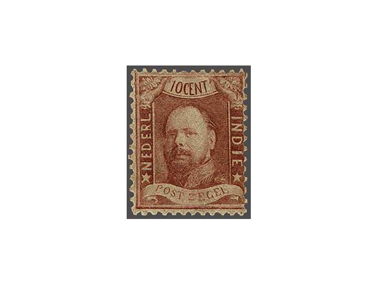 10 cent karmijnrood, pracht ex. met certificaat Vleeming 2014, cat.w. 1500