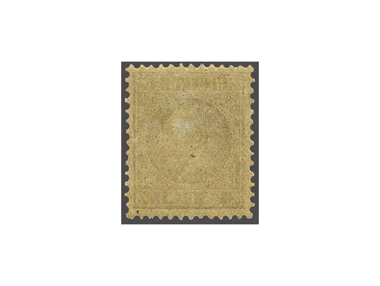25 cent donkerpaars tanding 12½ x 12 grote gaten met certificaat Vleeming 2019, gelige gom met origineel vezeltje, cat.w. 275
