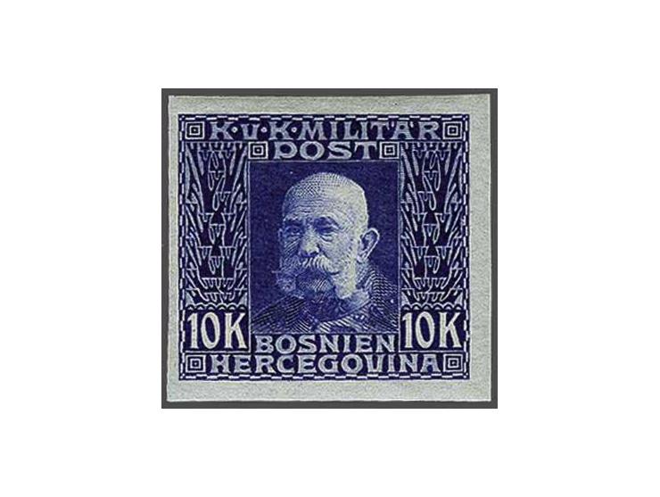 Franz Joseph I 3, 5 and 10 kronen all with variety imperforated, very fine unmounted mint, cat.v. 550++