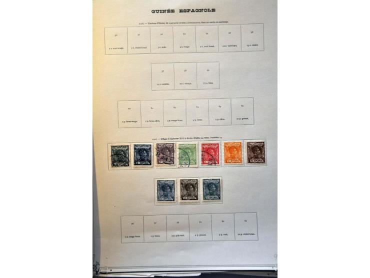 including Japan, China, paquebot postmarks, Pexip '37 mini-sheet, collection Spanish Guinee etc. on album pages