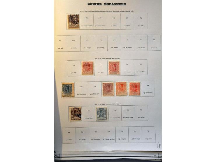 including Japan, China, paquebot postmarks, Pexip '37 mini-sheet, collection Spanish Guinee etc. on album pages