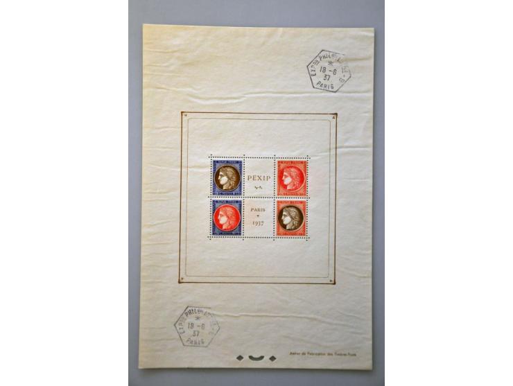 including Japan, China, paquebot postmarks, Pexip '37 mini-sheet, collection Spanish Guinee etc. on album pages