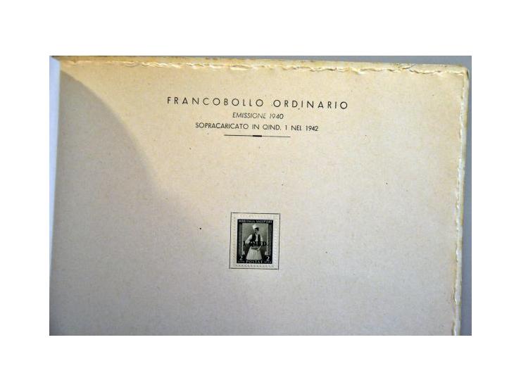 special souvenir booklet october 1942 with stamps and sets Italian Occupation stuck to the pages