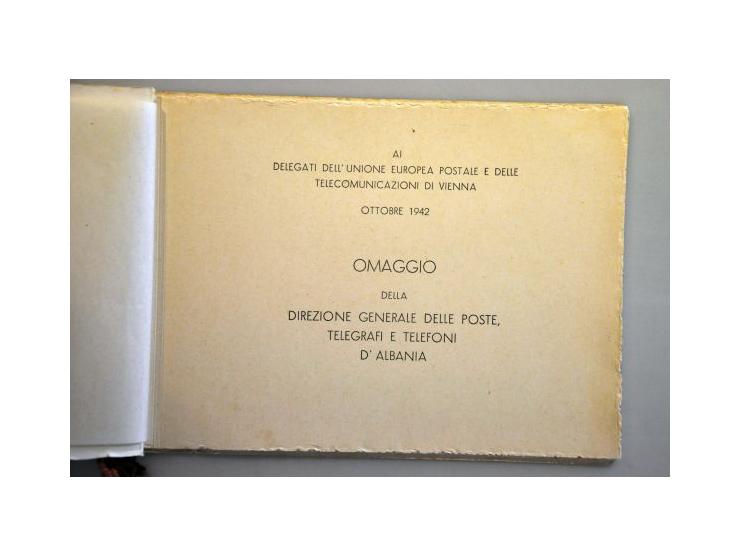 special souvenir booklet october 1942 with stamps and sets Italian Occupation stuck to the pages