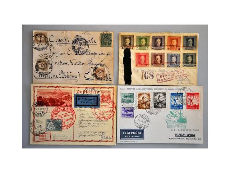 and Hungary, ca. 40 covers/postal stationery including better Airmail