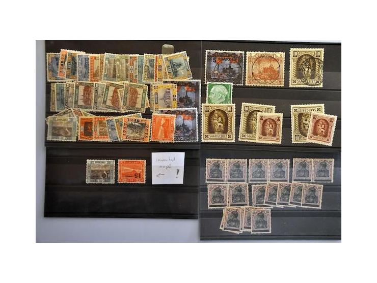 including  tete-beche pairs, inverted overprints and better ex. used and */** on stockcards