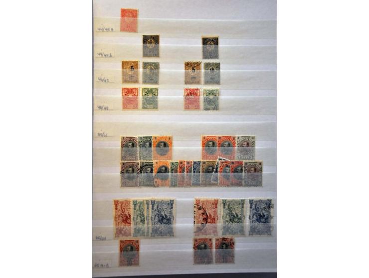 collection 1879-2007 with better ex. en sets, most issues both */** and used collected in 12 Lindner albums and 1 stockbook i