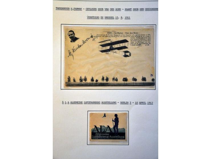 and some other countries, aviation history mostly used picture postcards, some letters, signatures, labels, etc. totally ca. 