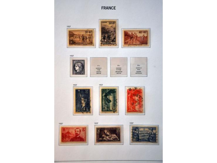 collection 1849-1949 used and */** with better stamps, sets and Pexip minisheet in Davo album