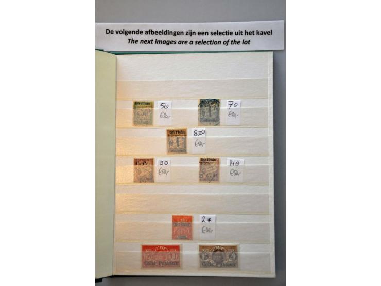 collection Colis Postaux (about 90 ex.) with better ex. in small stockbook  