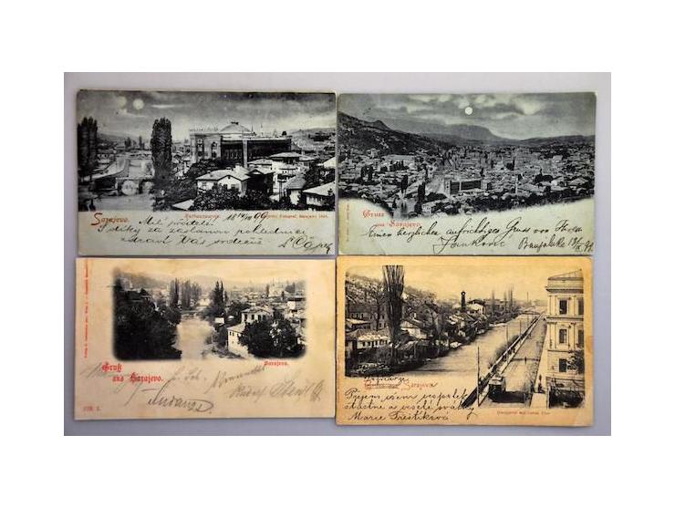 collection of over 200 (un)used picture postcards (including better cancellations) in album