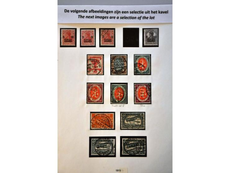 extensive specialized collection Inflationperiod 1920-1923 collected both used and */** with printings, cancellations, variet